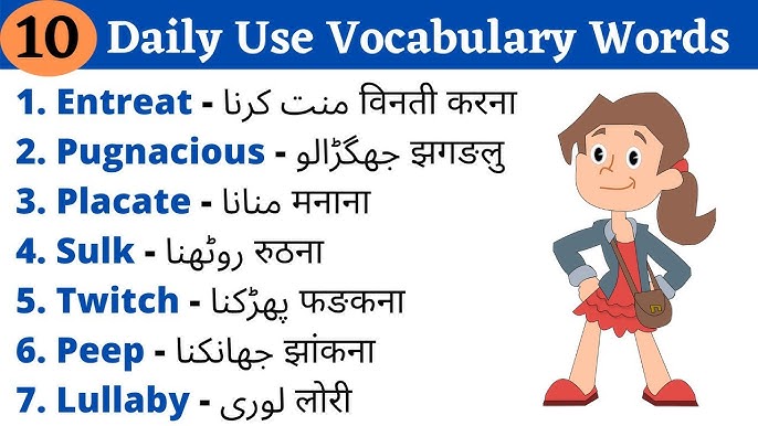 Social Media Vocabulary with Urdu and Hindi Meanings  Vocabulary words,  English vocabulary words, English vocabulary