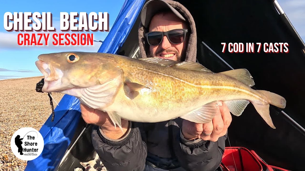 UK Beach Fishing Chesil Beach, Cod Fishing With Wayne Hand. My Best