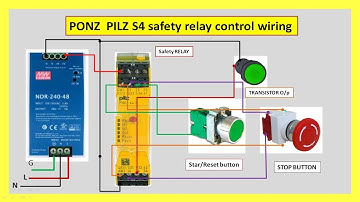safety relay tutorial( pilz ponz s4 ),pilz relay electrical wiring demonstration. #pilz  #pilzs4