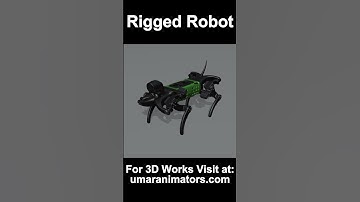 Rigged Robot 3D Animation in #blender
