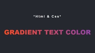 Gradient Text Color Html Css #coding #tutorial #html #css screenshot 2