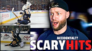 HOLY HELL! | SOCCER FAN Reacts to NHL ACCIDENTAL HITS #2