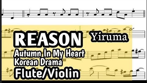 Reason Yiruma Flute Violin Sheet Music Backing Track Play Along Partitura