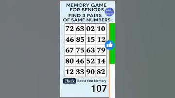 Memory Boost for Seniors: Sharpen Your Mind with Match the Numbers #braintraining