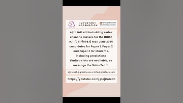 Exciting Announcement for IGCSE ICT (0417/0983) Candidates!