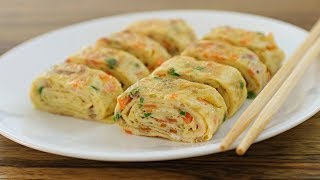 Rolled Omelette Recipe | How to Make Korean Egg Roll