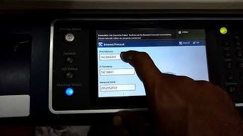 Xerox WC 5855 Network Setting - IP Address Setting