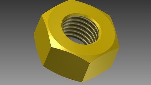 tutorial Autodesk Inventor 2015 español ejercicio 3 tuerca