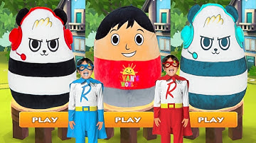 Tag with Ryan - Combo Panda vs Red T-Shirt Ryan vs Spy Robo Combo Panda Mystery Surprise Eggs Search