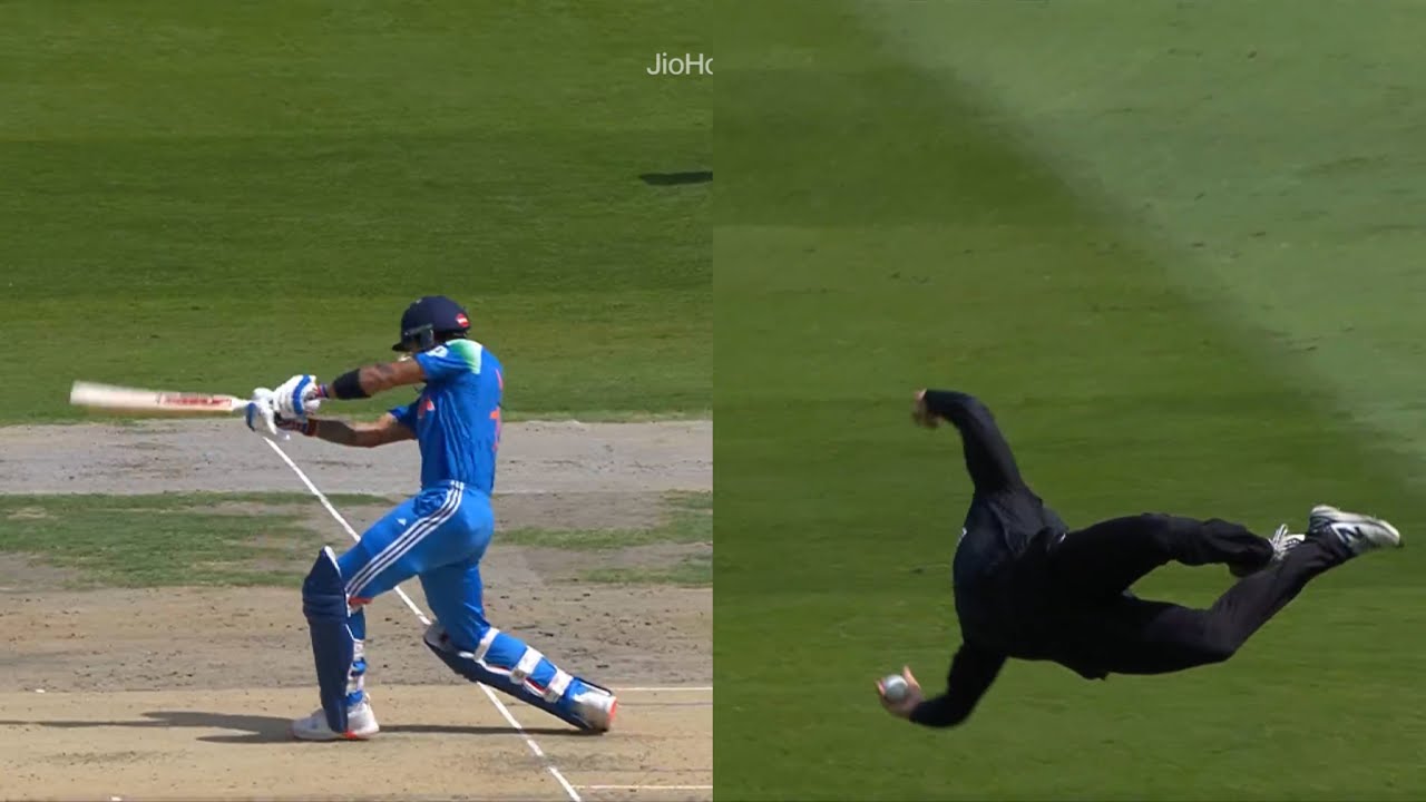 Glenn phillips amazing catch today Virat Kohli wicket vs New Zealand ...