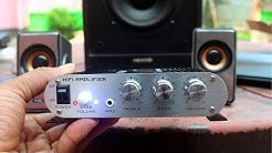 20W 12V Super Bass Mini Hi Fi Stereo Amplifier Unboxing 