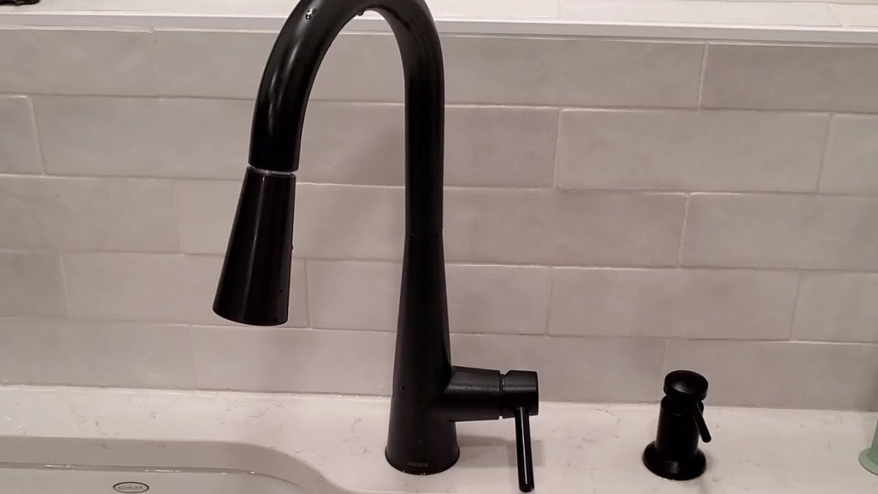 Moen 7965EWBL Kitchen Faucet, Loose Handle Fix YouTube
