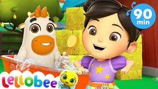 down by the farm lellobee more nursery rhymes kids songs lellobee by cocomelon