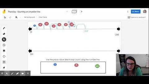 Thursday - Counting on a number line - Google Jamboard