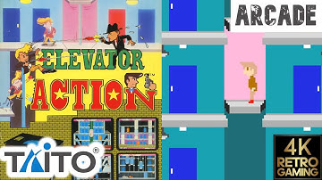 Elevator Action Arcade ( Taito 1983 ) 4k Gameplay