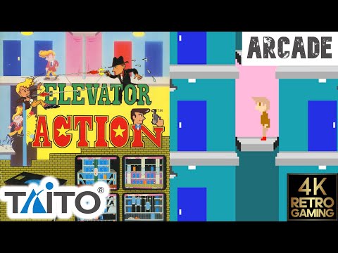 Elevator Action Arcade Taito 1983 4k Gameplay 