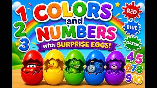 Colors and Numbers with Surprise Eggs 🌈🥚 | Fun Learning for Kids!
