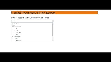 Combo Tree With Jquery Plugin || Coading