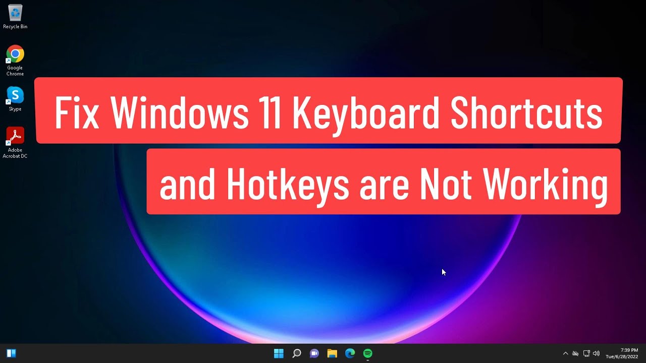Fix Windows 11 Keyboard Shortcuts And Hotkeys Are Not Working YouTube
