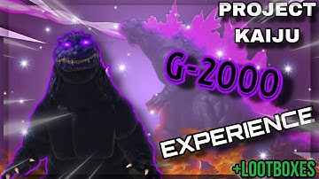 The GODZILLA 2000 PROJECT KAIJU EXPERIENCE....