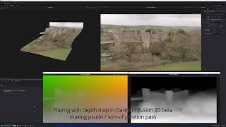 Pseudo / 'sort of' position pass from footage - Davinci / Fusion 20 beta