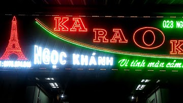 Biển quảng cáo LED VẪY karaoke đẹp, LÊN ĐÈN RỰC RỠ