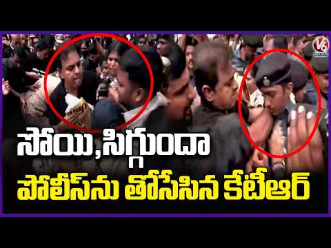 BRS MLAs,MLC Protest At Telangana Assembly | V6 News - V6NEWSTELUGU
