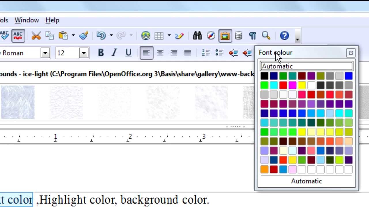 Цвет текста изменяется. OPENOFFICE цвет фона. Опен офис цвет текста. Изменить цвет текста. Цвет фона шрифта в опен офис.