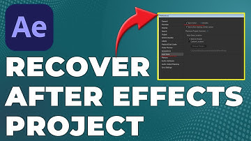 How To Recover After Effects Project (How To Restore Unsaved/Missing After Effects Project)