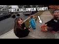 First Time EVER Trick Or Treating!