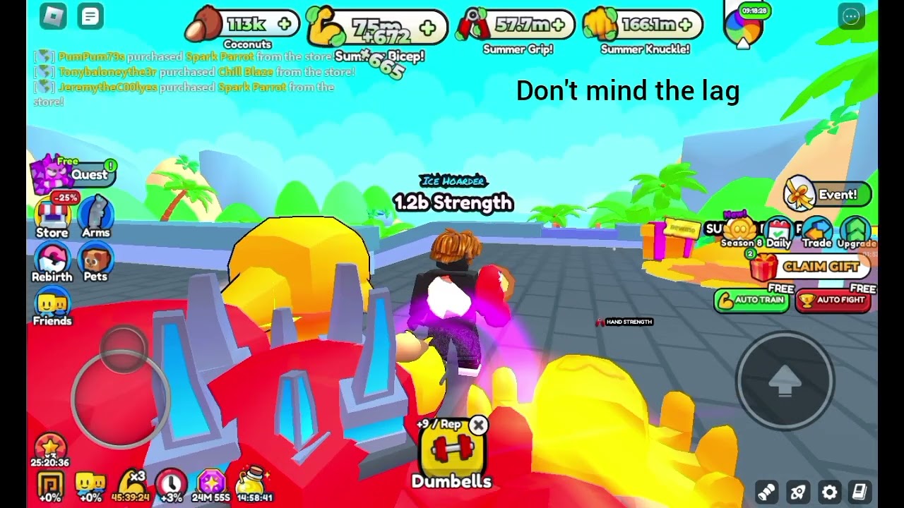 Showing you my arm wressle simulator account 