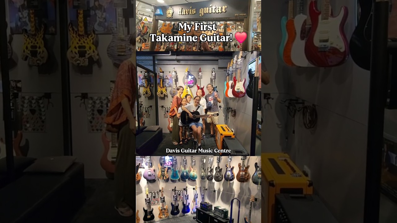 I got my First Takamine Guitar at Davis Guitar Music Centre 🎸💖