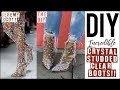 DIY: INCREDIBLE Crystal Studded Clear Boots!! - by Orly Shani