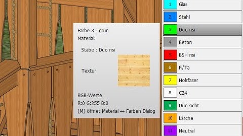 cadwork 3d V27 Farbe Material