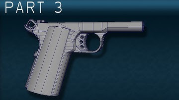 1911-A1 Pistol Maya Modeling Tutorial Part3