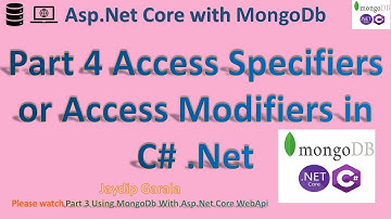 Part 4 :- Access Specifiers or Access Modifiers in C#.Net | Access Specifiers  By Jaydip Garala