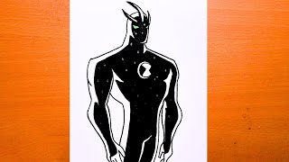 how to draw alien x From Ben 10 // how to draw alien x Full body 