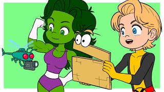 She-Hulk and Cypher | S1E00 | Intro | Season 1 | Transformation | Animated Webcomic