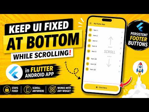 Flutter Persistent Footer Buttons | Fixed Bottom UI in Flutter Android App | IT WALA
