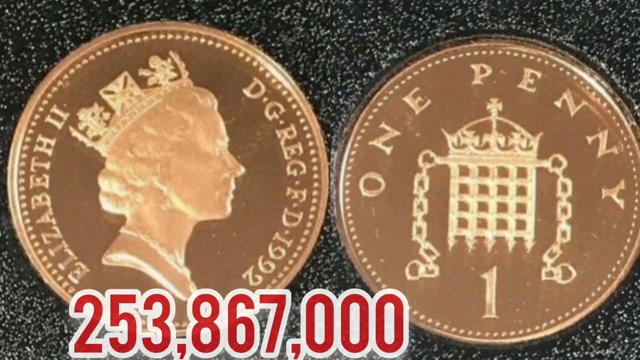 アンティーク　イギリス　エリザベス女王　SHILLING PENNY 資産 UK 1992 1p ONE PENNY Coin VALUE + REVIEW Queen Elizabeth II 1p