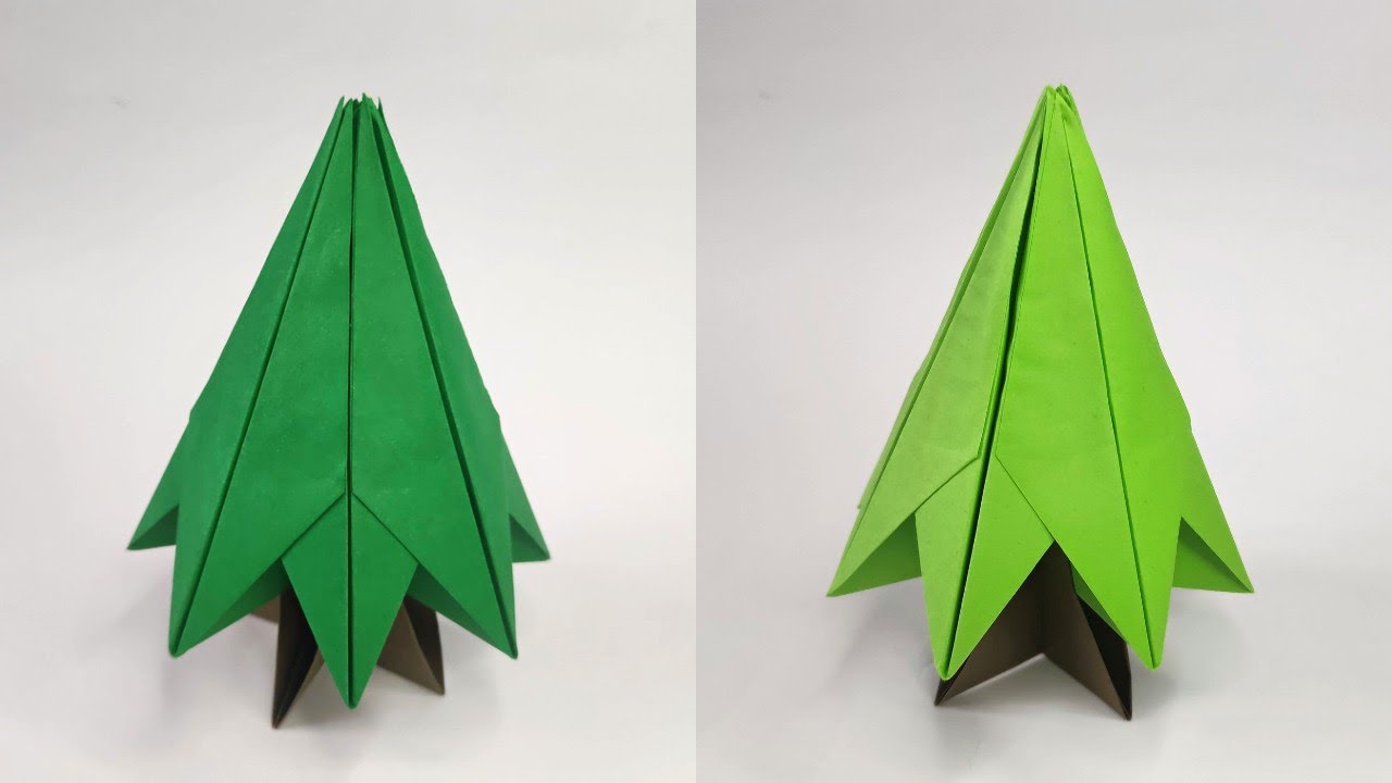 Easy Origami CHRISTMAS TREE How to make a paper Christmas tree YouTube