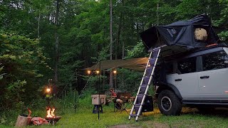 Relax Camping in Remote Forest Mountain views with ikamper mini 3.0/Cozy tarp shelter/Comfort Food by Ohs Road Trip 15,046 views 9 months ago 27 minutes