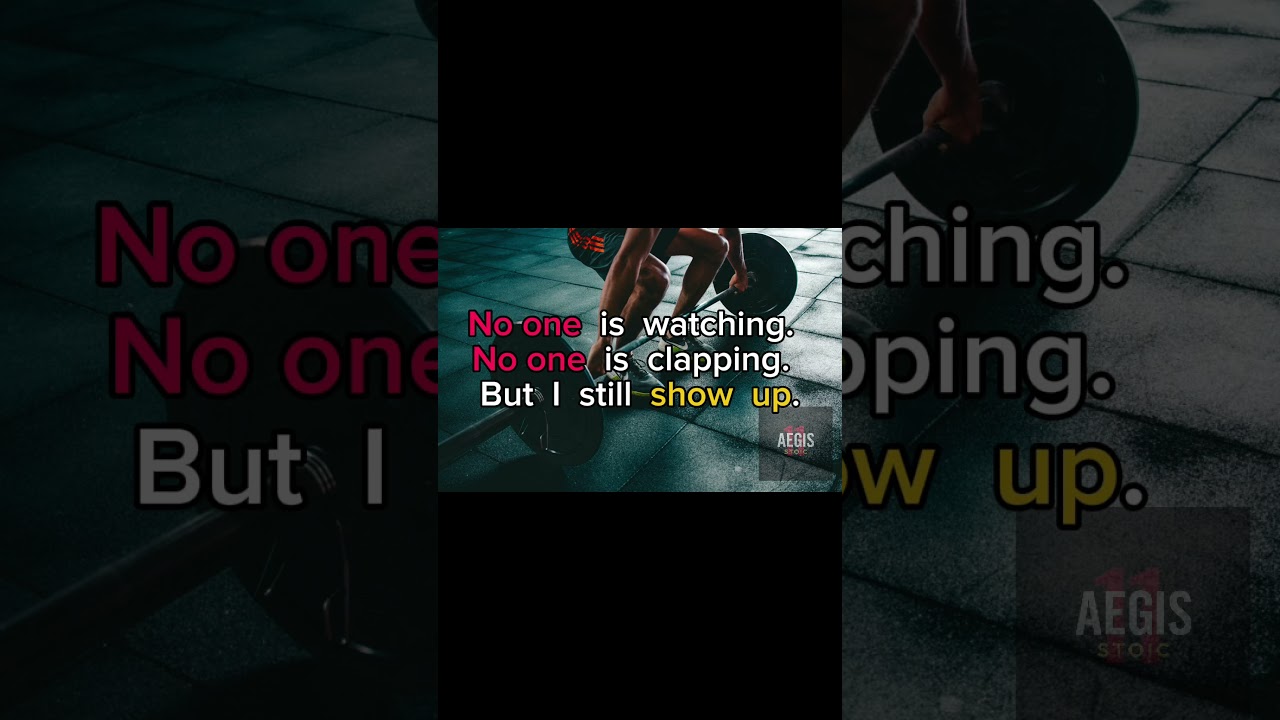 No cheers. No applause. Just the discipline to show up.