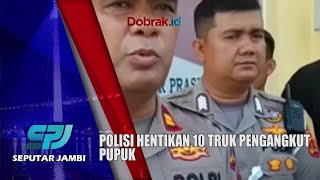 Penertiban Kendaraan Truk Polisi Hentikan 10 Truk Pengangkut Pupuk
