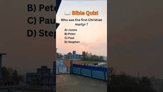 Who Was The First Christian Martyr? #biblequiz #bibletrivia #shorts #viralshorts #viralquiz