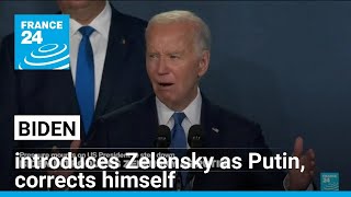 Famous Biden introduces Zelensky as Putin at NATO ceremony, corrects himself • FRANCE 24 English Wealth