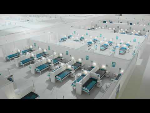 Резервный госпиталь в ледовом дворце 'Крылатское'