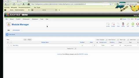 Joomla! Tutorial 3: Creating Modules