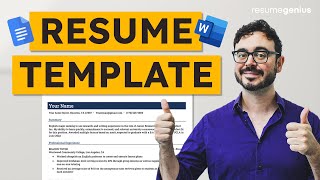 240  Free Resume Template Downloads (Google Docs & MS Word)