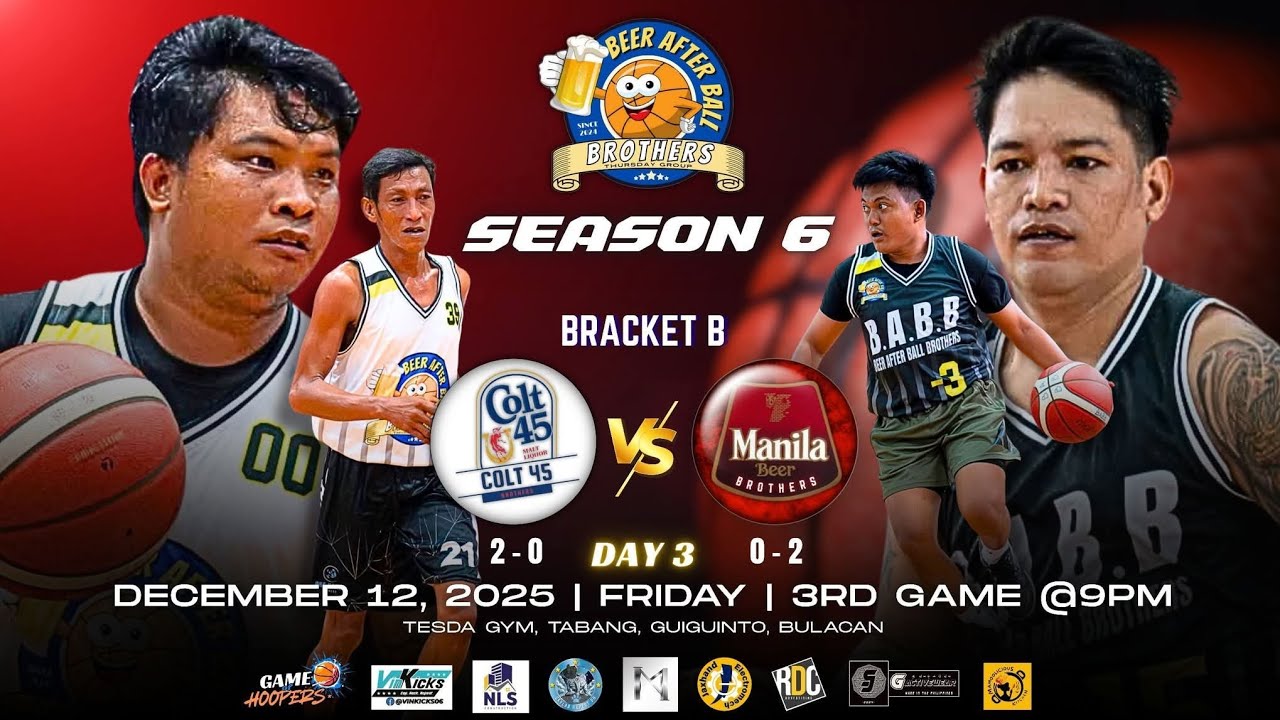 DAY 3 | Colt45 vs MANILA BEER | Elims - Bracket B | Dec. 12, 2025 | 3rd Game | 𝗕𝗔𝗕𝗕 𝗦𝟲